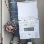 Before renovation: water meter and valve to be replaced